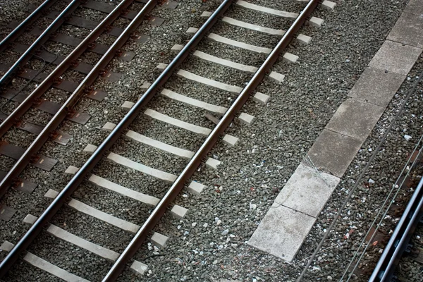 Stalen rails. — Stockfoto