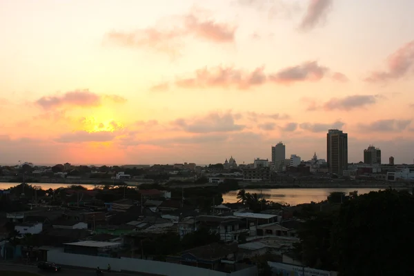 Solnedgång i Cartagena de Indias. — Stockfoto