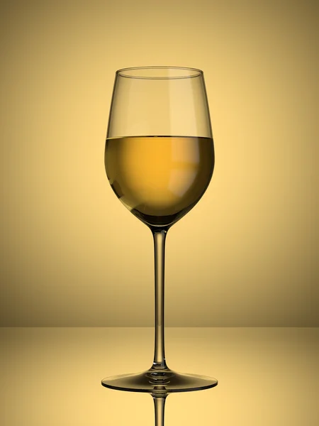 Λευκό ποτήρι κρασιού — Φωτογραφία Αρχείου