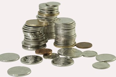 Stacks of Canadian Coins clipart