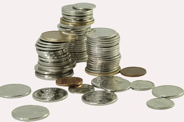 Stacks of Canadian Coins — Stock Photo, Image
