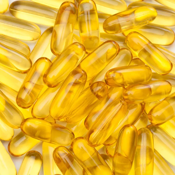 Omega-3 capsule de ulei de grăsime de pește — Fotografie, imagine de stoc