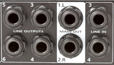 Mixer inputs and outputs clipart