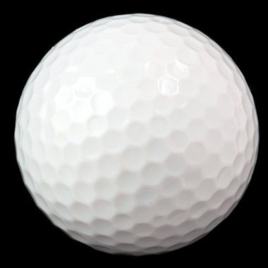 golf topu siyah izole