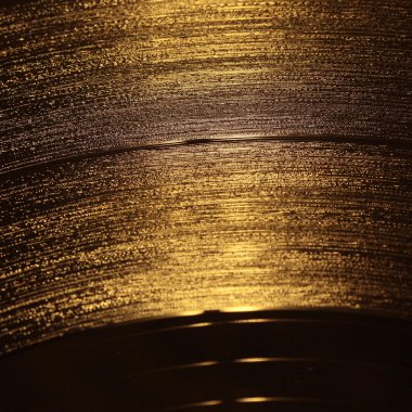 Altın vinyl record closeup