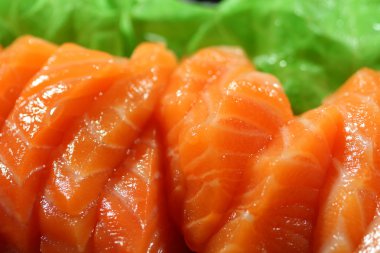 Salmon sashimi closeup clipart