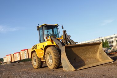 The heavy building bulldozer clipart