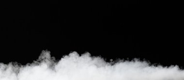 Fog isolated on black clipart