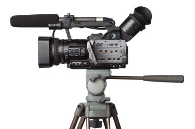 Professional full HD camcorder clipart