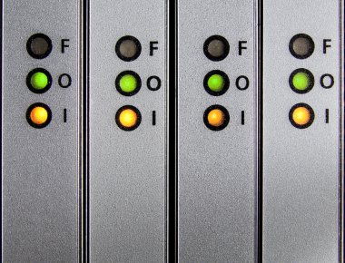 Panel with input, output, failure indicators clipart