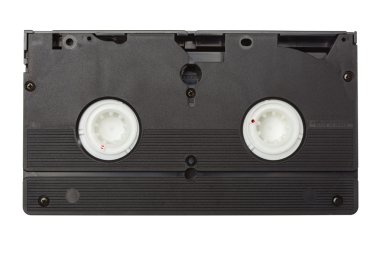 vhs kaset üzerine beyaz izole
