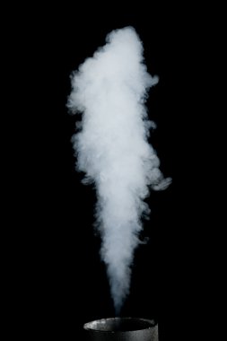 White smoke on black clipart