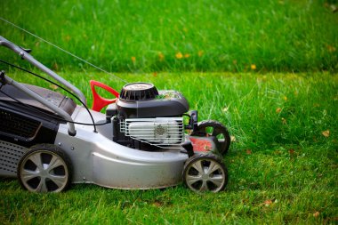 Lawn mower closeup clipart