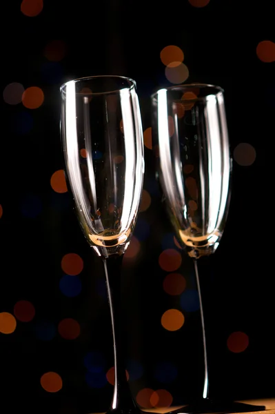Empty champagne glasses — Stock Photo, Image