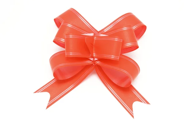 Red bow bow isolated on white — Stock Photo, Image