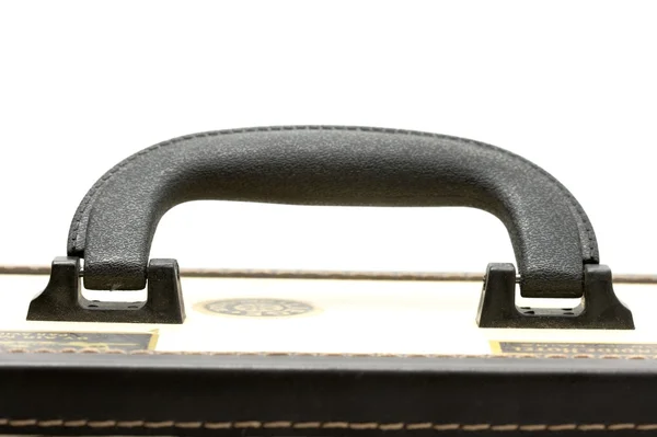 Mango de maleta de viaje aislado en blanco —  Fotos de Stock