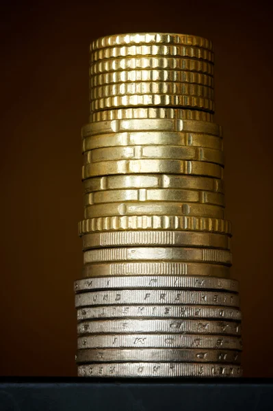 Column of coins — Stock Photo, Image