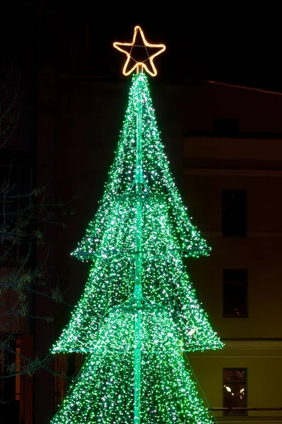 Xmas neon tree — Stock Photo, Image