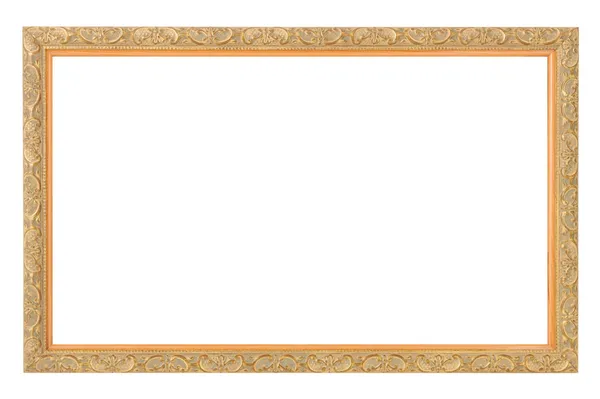 Arany antik keret elszigetelt fehér — Stock Fotó