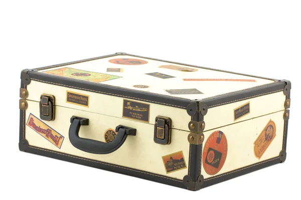 Cestovní kufr izolovaný na bílém — Stock fotografie