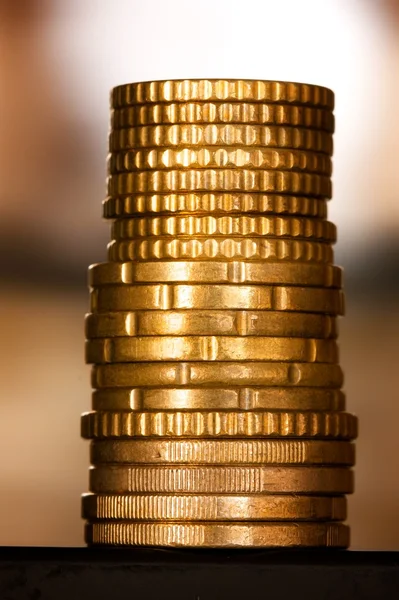 Column of golden money — Stock Photo, Image