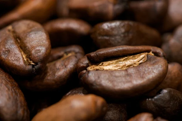 Stekt kaffebönor bakgrund — Stockfoto