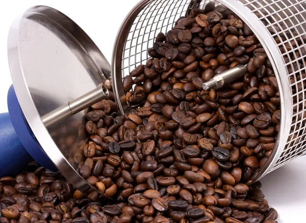 Sült kávébab háttér — Stock Fotó