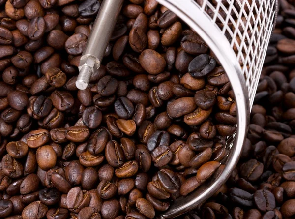 Gebratene Kaffeebohnen Hintergrund — Stockfoto