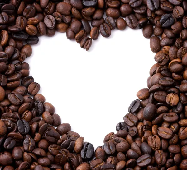 コーヒーのバレンタインのフレームの背景 — ストック写真