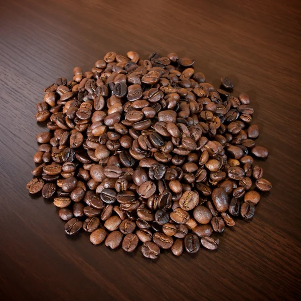 튀겨 진된 커피 콩 배경 — 스톡 사진