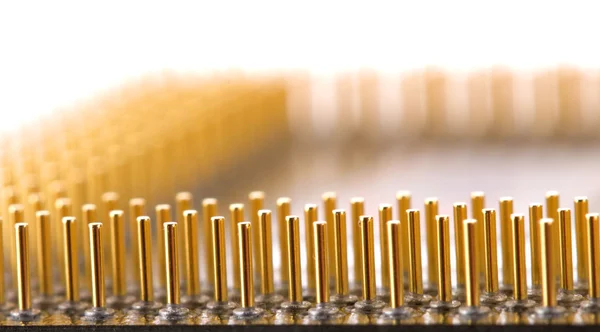 Makro pinów procesora — Zdjęcie stockowe