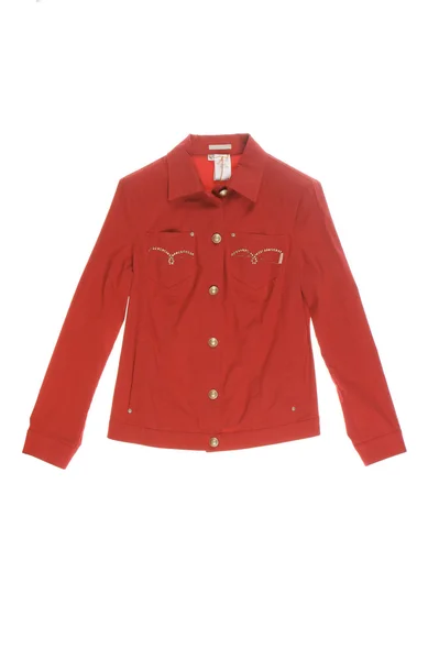 Red jacket isolated on white — Stock Photo, Image