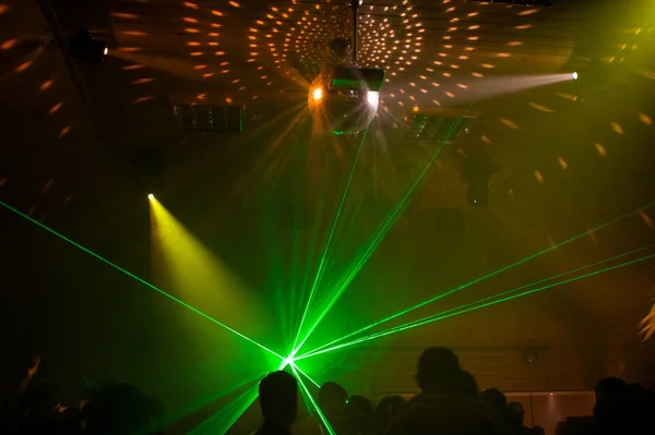 stock image Laser lights in the night club