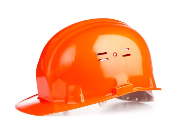 Orange hard hat isolated on white — Stock Photo, Image