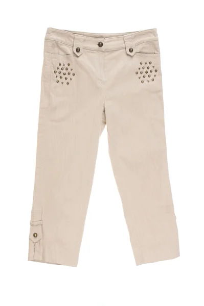 Jeans rosa isolati su bianco — Foto Stock