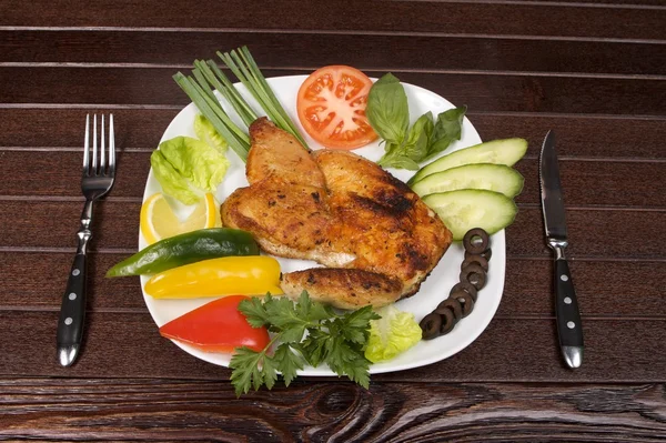 Stock image Roast chicken in plate