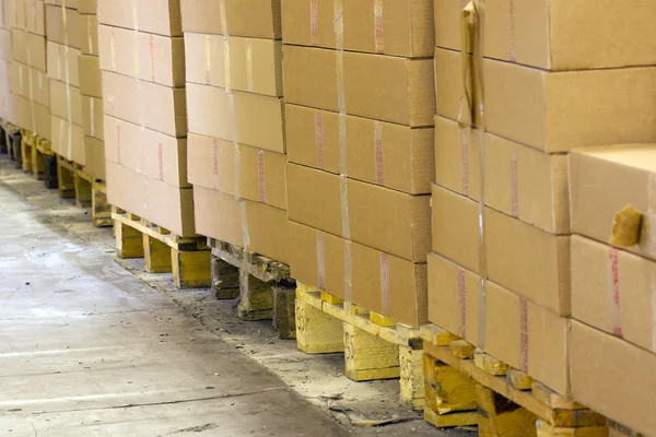 Packages on the pallets — Stock Photo, Image