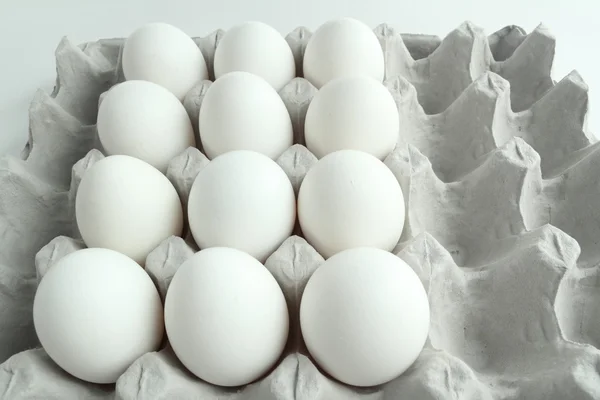 鸡鸡蛋容器中 — 图库照片