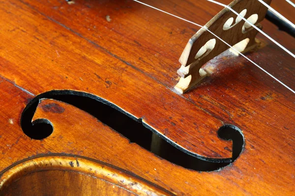 Egy antik hegedű része — Stock Fotó
