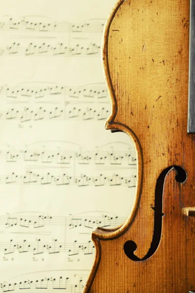 Частина античної скрипки — стокове фото