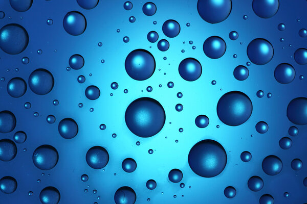 Abstract blue drops