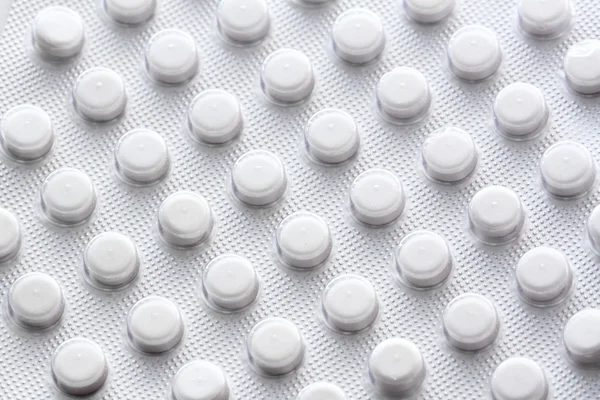 Macro de pacote de pílulas médicas — Fotografia de Stock