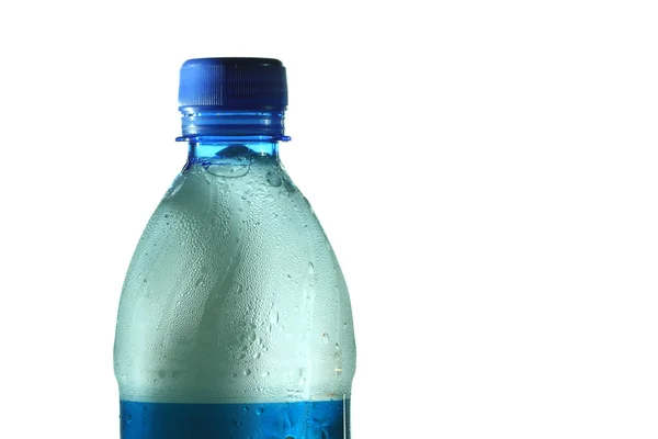 Капли воды на бутылку — стоковое фото