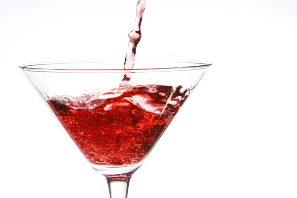 Червоний коктейль на білому — стокове фото