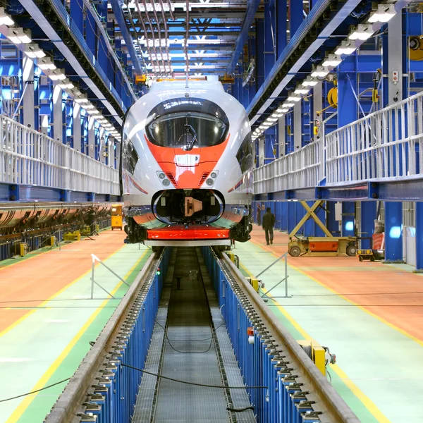 High-speed train in the service depot — Stock Photo, Image