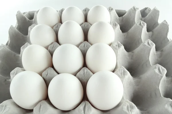 Uova di pollo in contenitore — Foto Stock