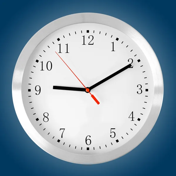 Classic clock on blue — Stock Photo, Image