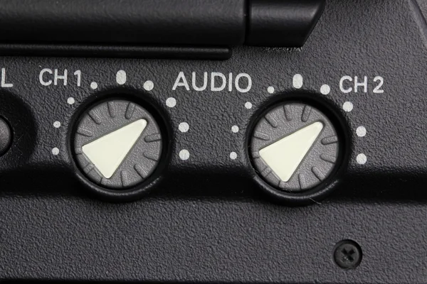 Botões de áudio close-up — Fotografia de Stock
