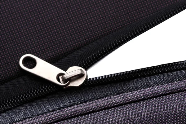 Zipper with white background — Stock Photo, Image