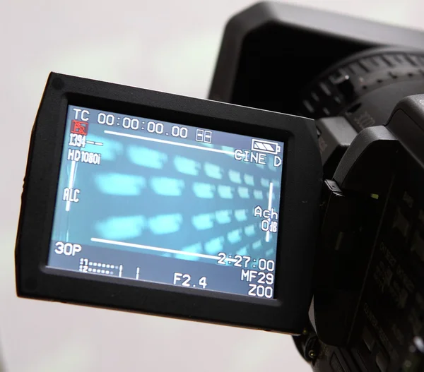 Visualización de una videocámara Full HD — Foto de Stock